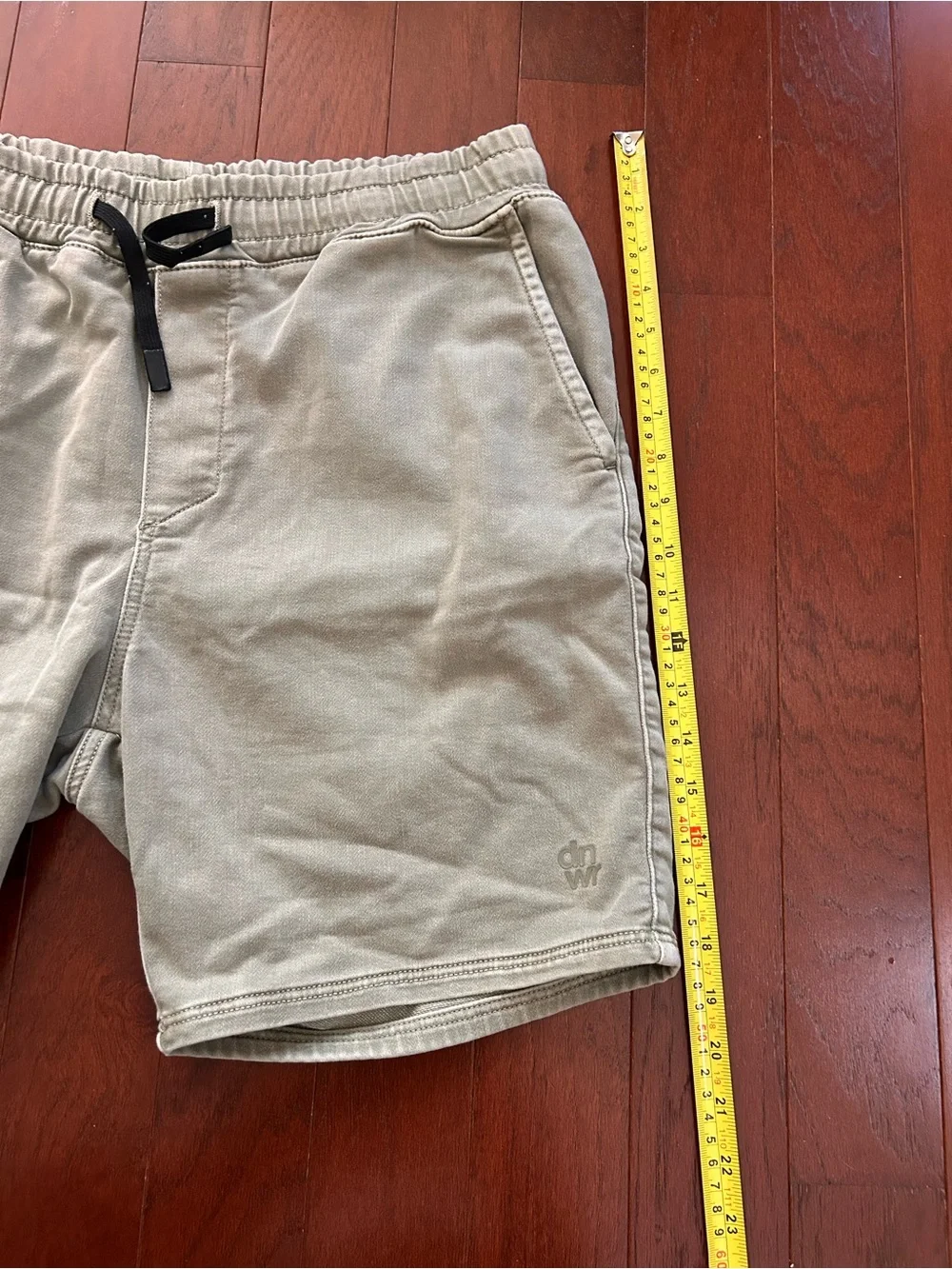 Zara DNWR Khaki Elastic Waist Drawstring Chino Shorts Men's Size Large